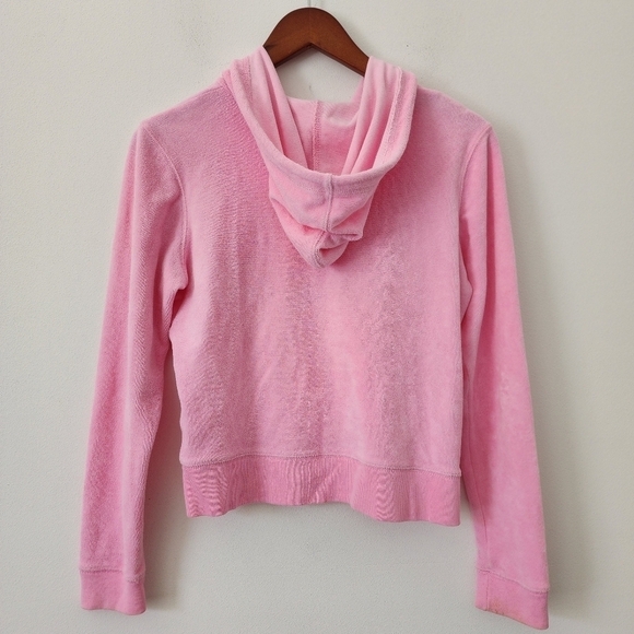 Vtg Lilly Pulitzer Barbie Pink Knit Hoodie Sweater Zip Up Vintage Size XS - Picture 9 of 12